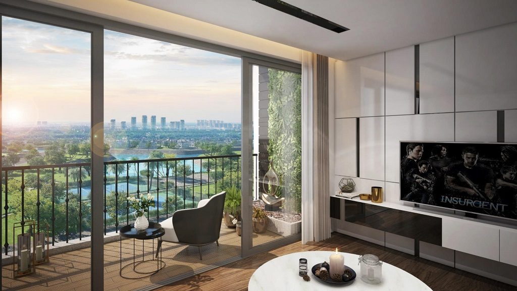 Ban công căn hộ Vinhomes