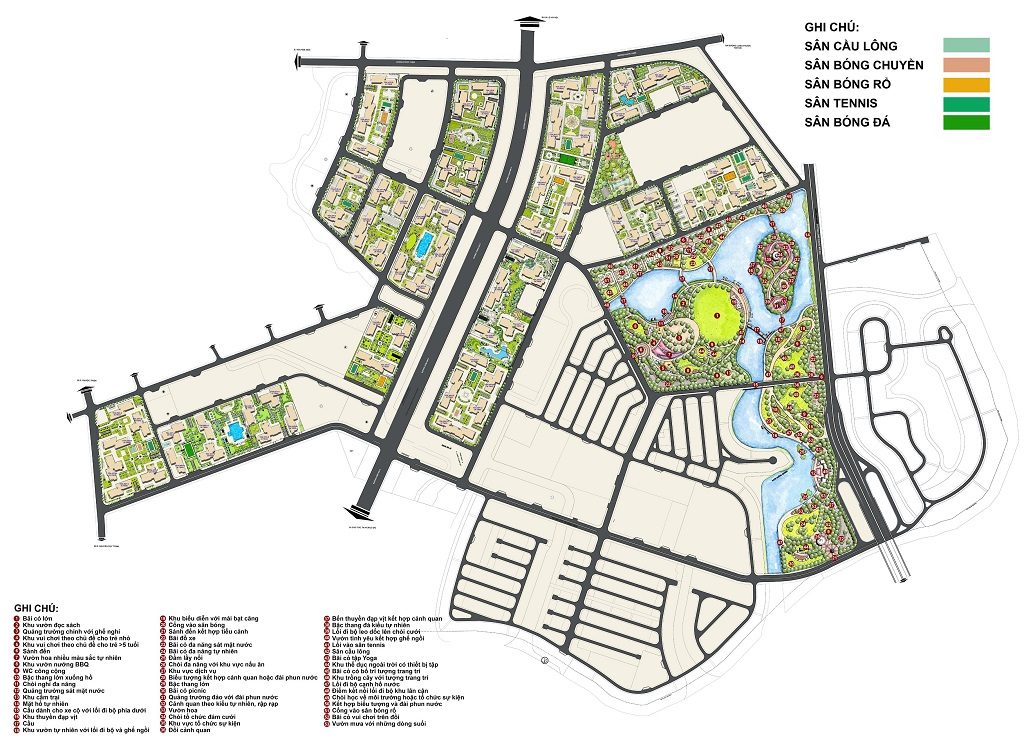 Mặt bằng tiện ích Vinhomes Grand Park Quận 9