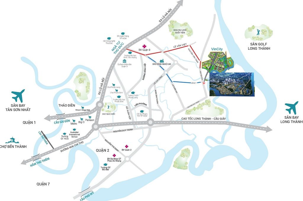 Vị trí Dự án Vinhomes Grand Park Quận 9